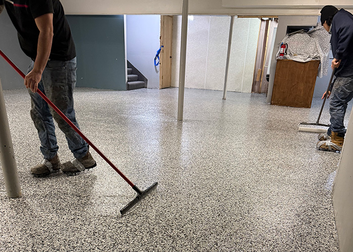 Concrete moisture testing before epoxy floor coating installation in Rockford IL